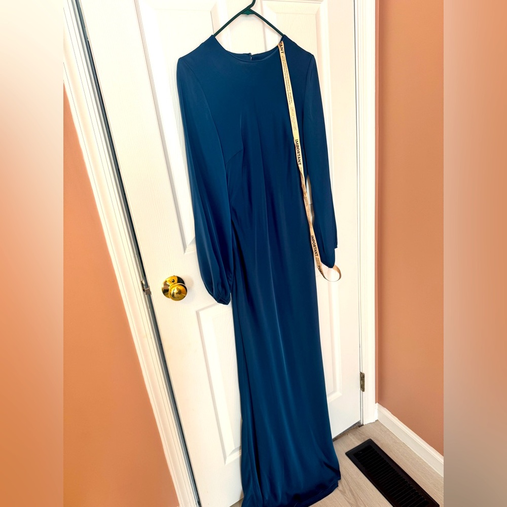NWT Veiled collection Kamila Dress Teal color- Modest fashion long sleeve maxi